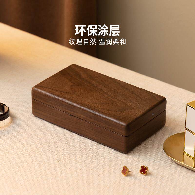 梵瀚纯实木首饰便携小型高档精致新婚礼盒物FANHAN00收黄金宝珠饰