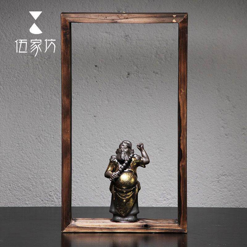伍门坊神WJF01100陶瓷壁挂立体壁饰工艺品创意客厅墙壁挂家饰品摆