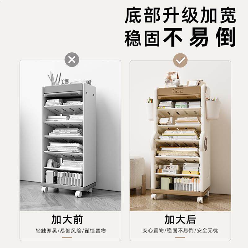 英禾子童书架架桌边可移动家用收纳落地儿整理简易柜宝SJ029宝收