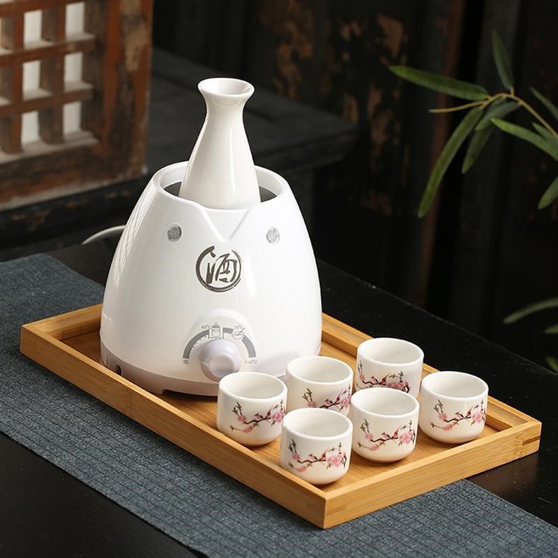 电热温酒器烫酒壶控温恒温家用复古半斤二两黄酒白酒陶瓷酒具套装