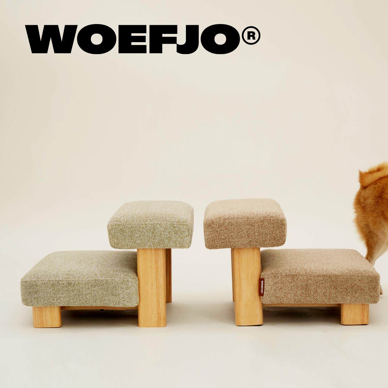 WOFJ宠物楼梯JSQ狗台阶猫狗上下床梯子大E龄犬猫沙O发梯猫实木狗