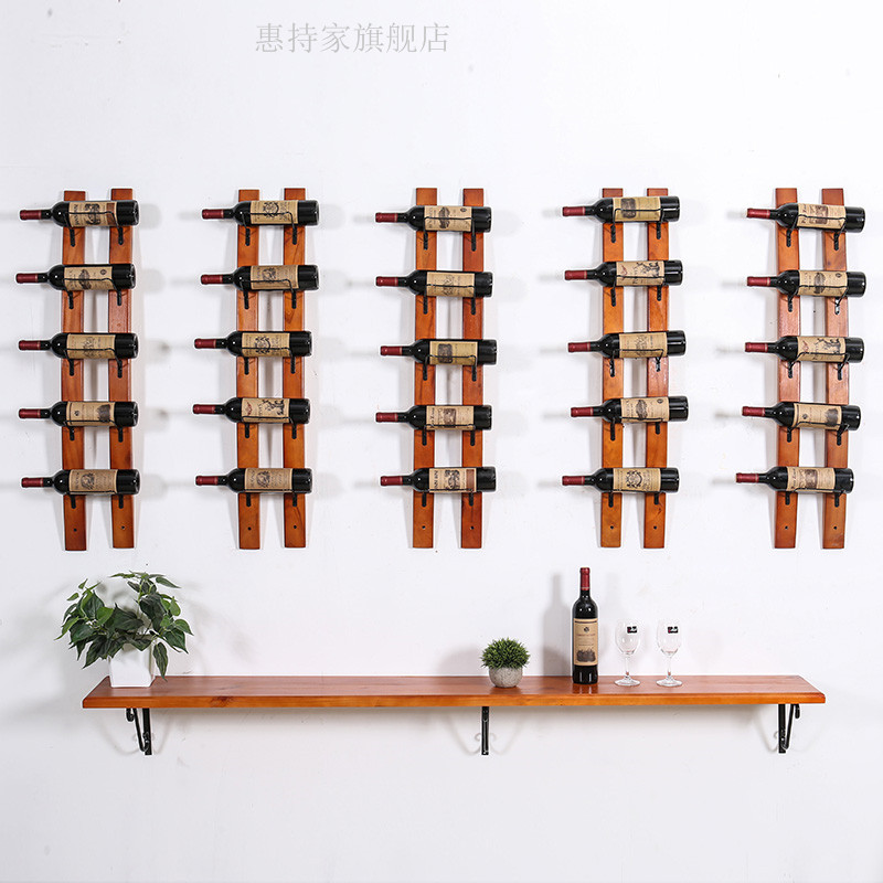 木质红酒架墙上酒架壁挂式酒架酒杯架墙壁酒架创意置物架葡萄酒架