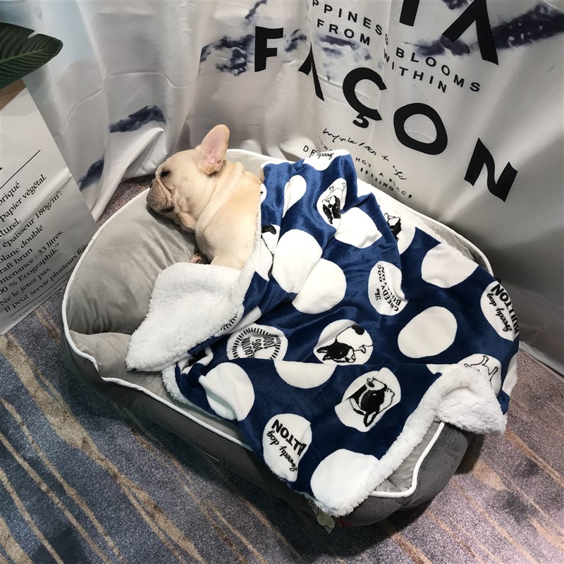 狗狗毛毯加厚秋冬款猫咪保暖垫子睡垫宠物毯子被子睡觉用猫窝棉垫