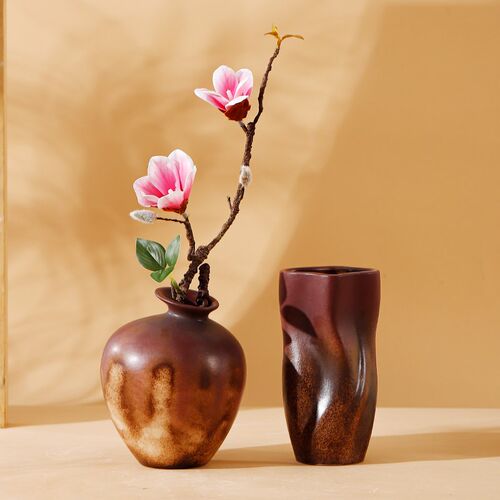 中古花瓶复古陶罐客厅插花摆件水养鲜花干花桌面陶瓷花器装饰摆设