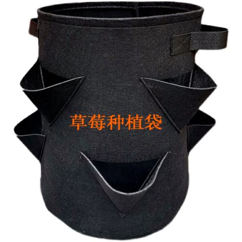 阳台菜园草莓花盆 加厚无纺布种植袋 透气不烂根圆形土豆桶草莓袋