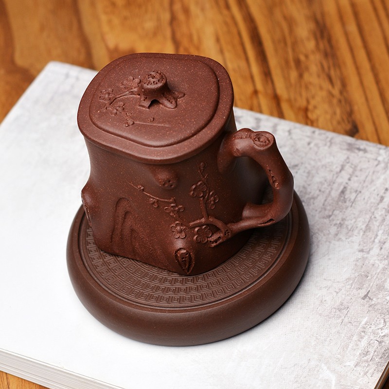 祁地 宜兴紫砂壶承茶垫养壶垫杯垫茶托干泡台茶道配件回纹茶宠垫