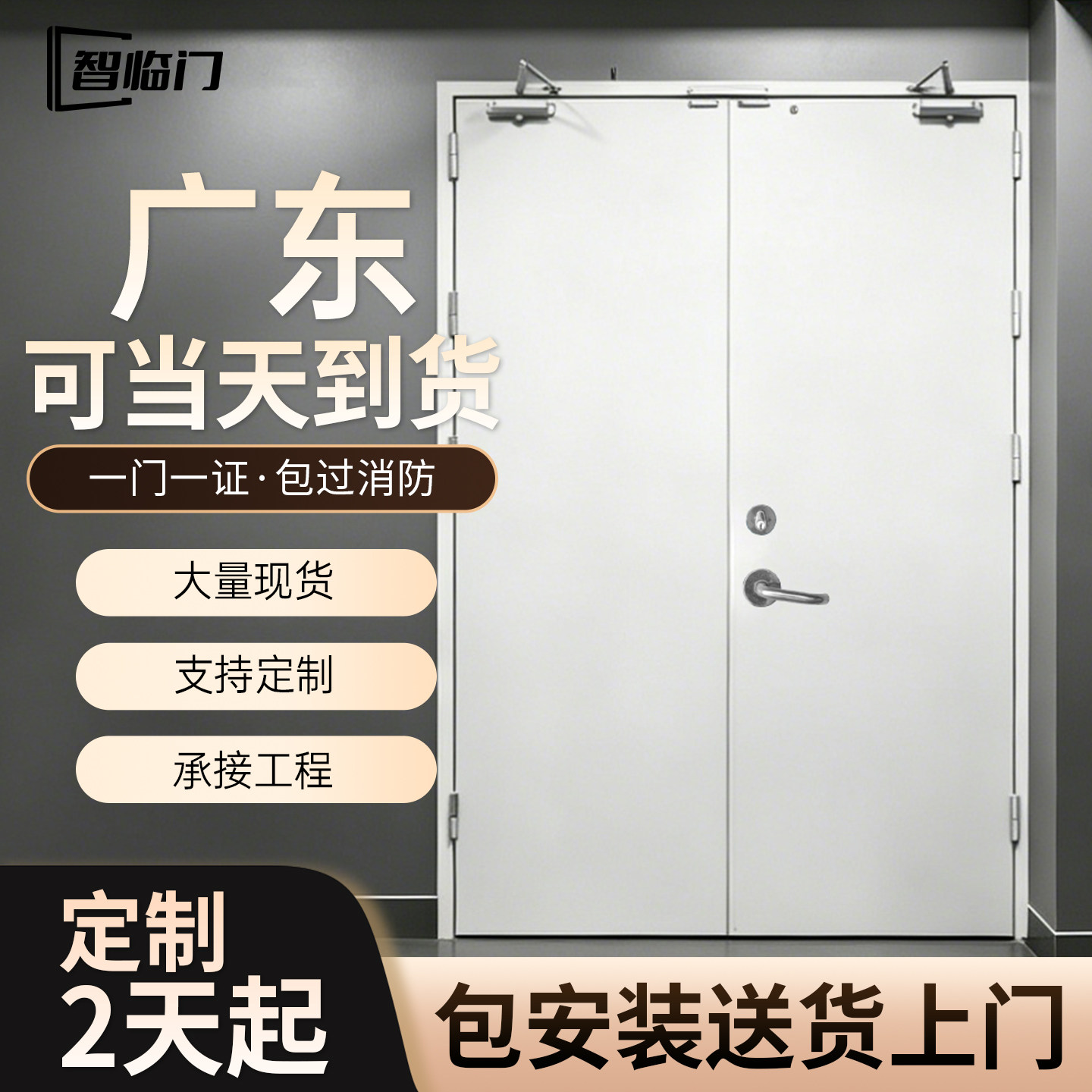 智临门钢质甲乙级防火门定制