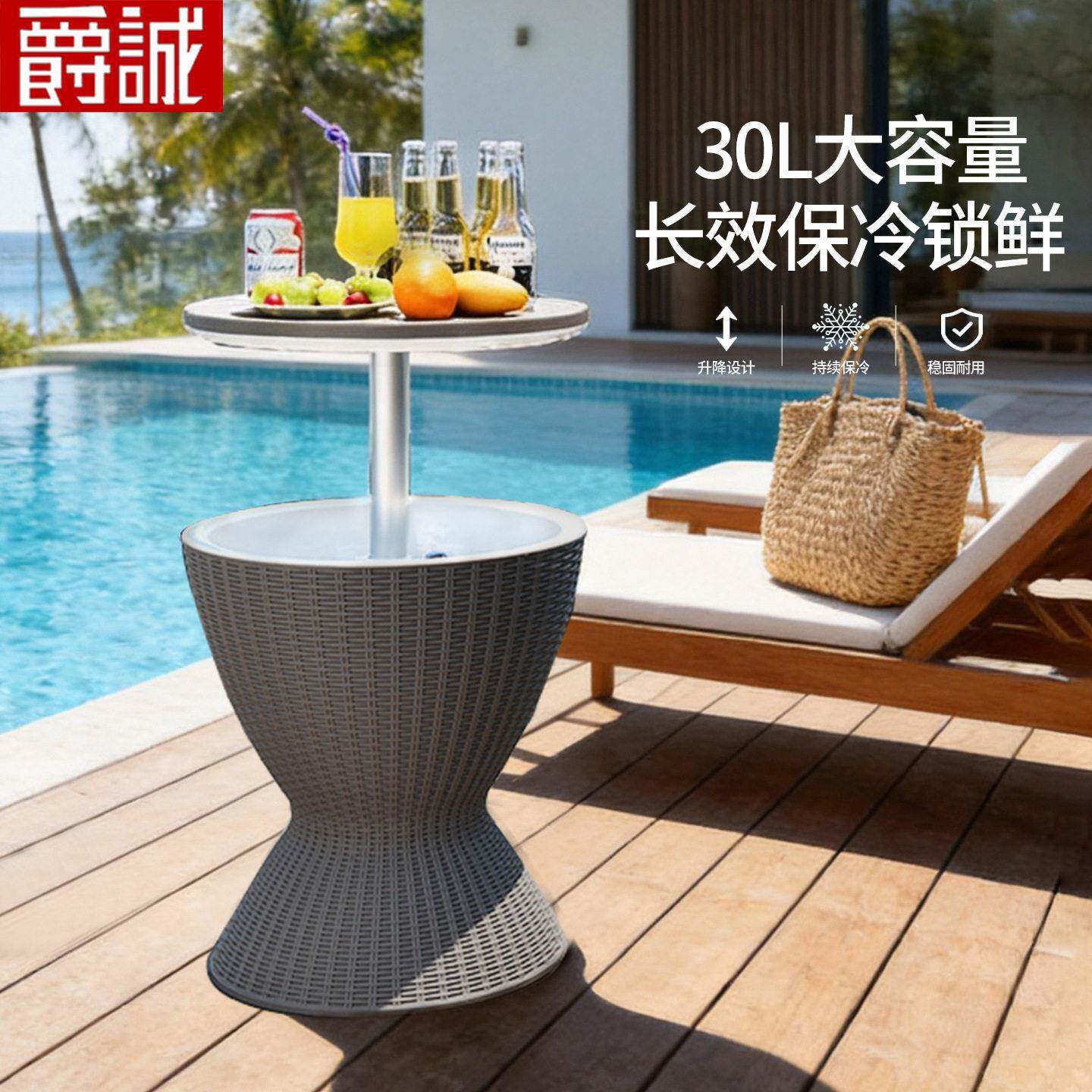 爵诚加厚保温箱冷藏箱户外露营车载冰桶冰块保冷箱便携户外冰桶
