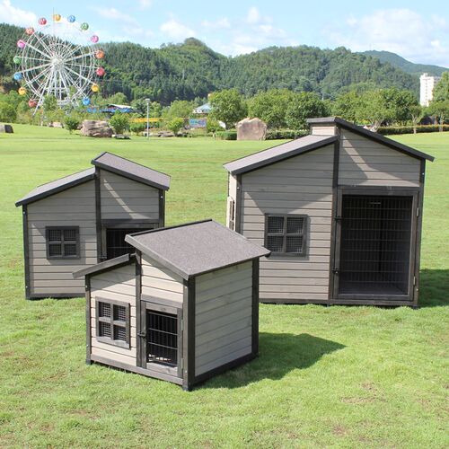 实木室外户外庭院防晒防雨狗屋狗窝狗笼狗房狗大型中型犬别墅通用