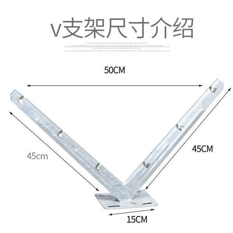 刀片刺绳V型支架定制不锈钢围墙围栏立柱支架高铁土字隔离支架图片