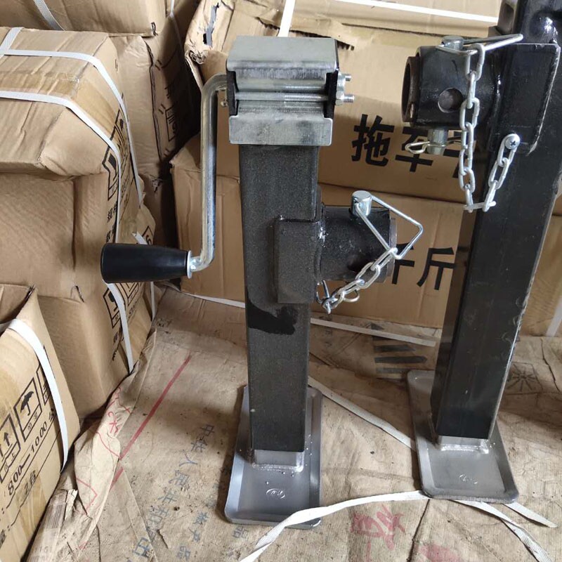手摇拖车千斤顶房车支架机械式螺旋千斤顶挂车吊车拖车支撑腿