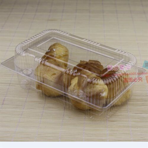005西点盒透明吸塑盒西点泡芙包装盒 一次性烘焙食品盒100个包邮