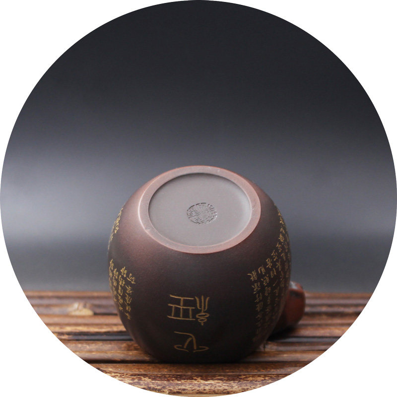 【行走树】心经杯橄榄主人杯纯手工功夫品茗杯广西钦州坭兴陶茶杯