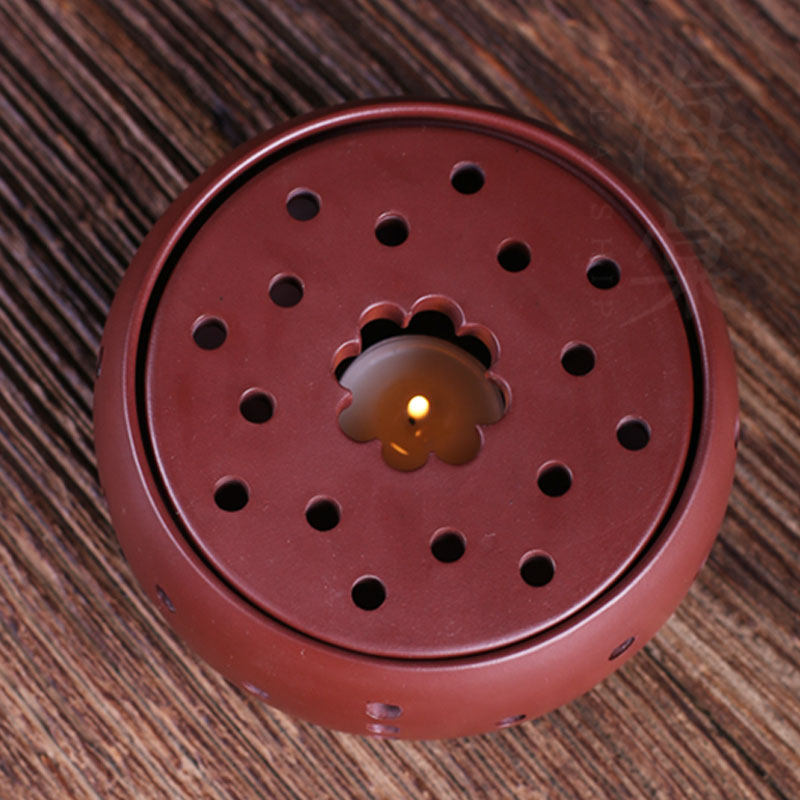 紫砂蜡烛温茶器 酒精炉煮茶炉小火炉日式煮茶器蜡烛加热炉热茶炉