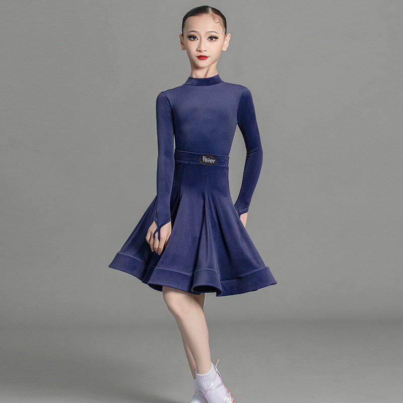 女童拉丁舞服比赛夏季无袖赛服2024新款高端国际舞蹈服规定服装女