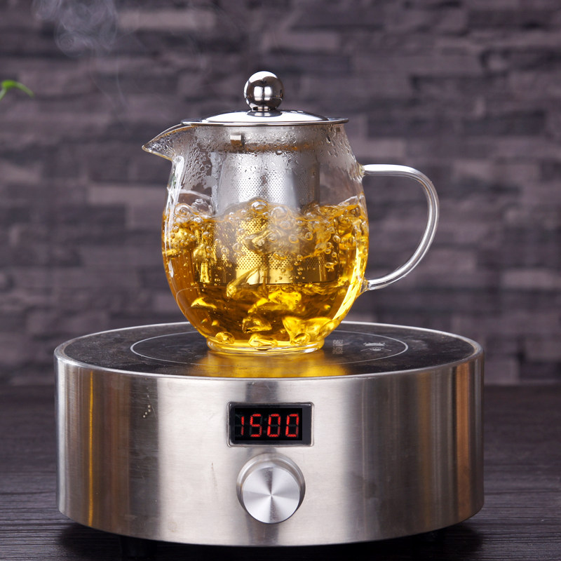 友德堂防爆耐热玻璃茶壶功夫红茶具不锈钢过滤泡茶杯家用水壶玻璃