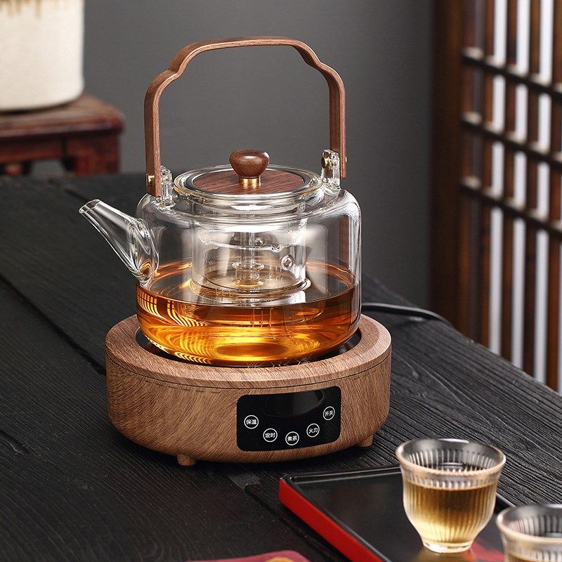 金芝达玻璃蒸煮茶壶电陶炉烧水加厚耐热家用白茶提梁泡茶器套装