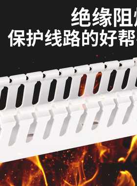 PVC工业线槽配电箱控制柜布线灰色工业阻燃电线电箱明装走线槽