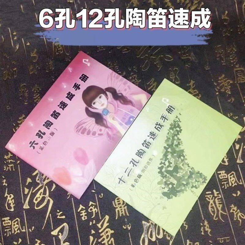 6孔12孔陶笛初学手册说明图形简谱配件乐谱
