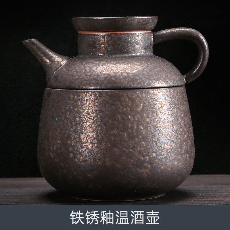 复古酒具套装家用仿古白酒盅温酒炉整套陶瓷烧酒壶分酒器清酒壶