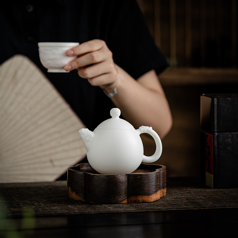 苏氏陶瓷冰种玉瓷茶壶中国白泡茶家用羊脂玉西施壶功夫茶具