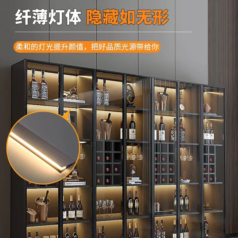 免焊接层板灯超薄衣柜橱柜灯柜体灯带酒柜明装线条灯免开槽可拆卸图片
