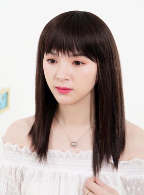 女士假发女长发黑色长直发全头套中年妈妈化疗光头假发套轻薄可扎