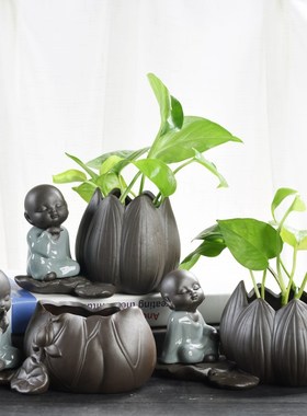 创意绿萝水培花瓶容器鲜花植物插花水养花盆器皿客厅装饰品小摆件