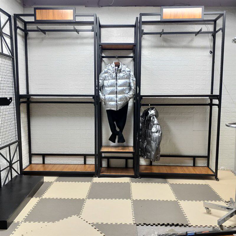 服装店货架展示架靠墙双层服装架正挂侧挂男装女装店中岛组合高架