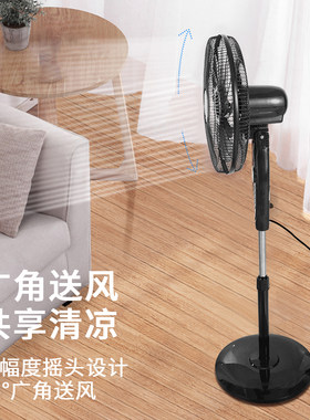 电风扇落地扇家用台式大风力静音办公室小型立式工业机械16寸遥控