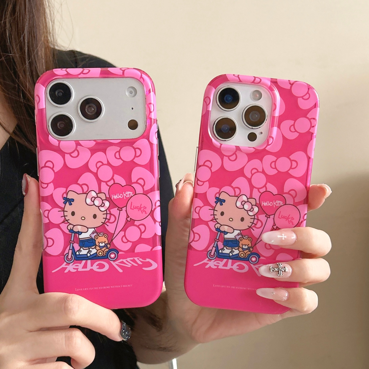玫粉kitty磨砂ins风韩国进口iPhone手机壳磁吸苹果17promax手机壳外壳16pro全包防摔保护套滑板车猫咪