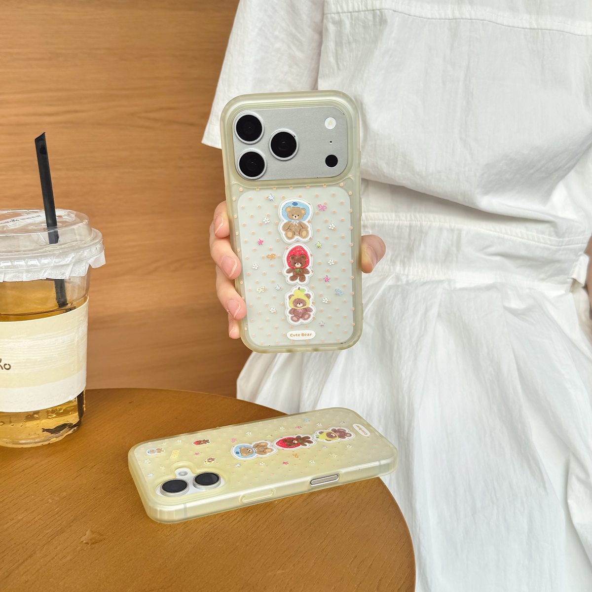 韩国ins水果小熊适用iPhone17苹果16promax手机壳17pro防摔15promax新款15/15pro清新保护套