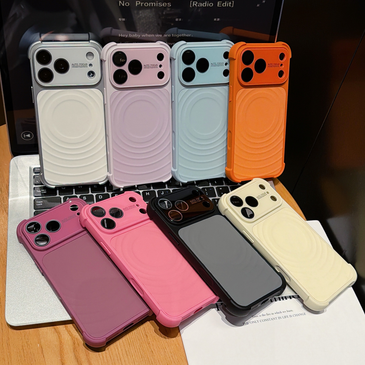 高级波漾磁吸适用苹果17promax手机壳16pro新款iphon17小众15pro女款15硅胶14防摔13简约软壳