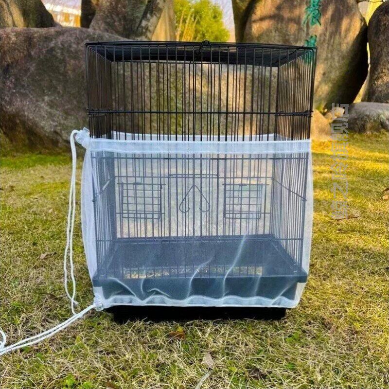 鸟笼防溅洒罩网纱甩食鹦