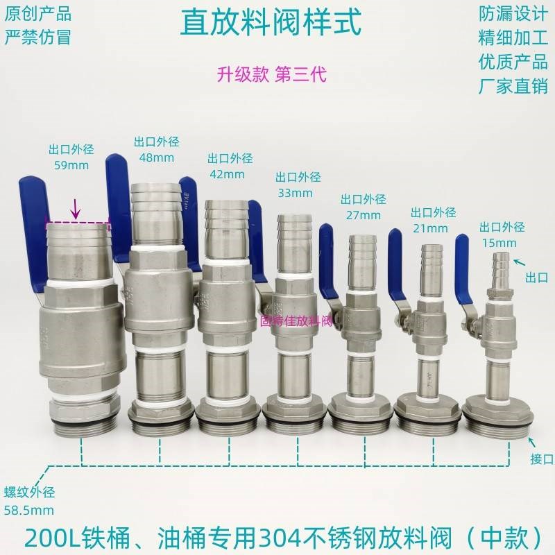原创 200升大铁油桶放料阀门化工汽柴油倒料器放油水龙头优质中款