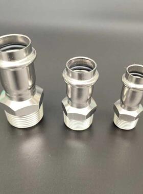 304双卡压式外丝直接水管配件接头穿线管薄壁不锈钢卡压管件大全