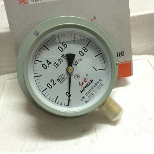 红旗 船用压力表径向带后边Y-100T 0-2.5MPA精度1.6级全规格