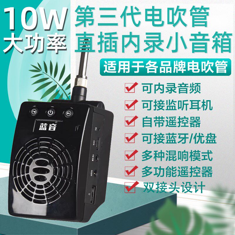 蓝音10W电吹管专用音箱直插式监听内录直播乐器音响雅佳华魅通用
