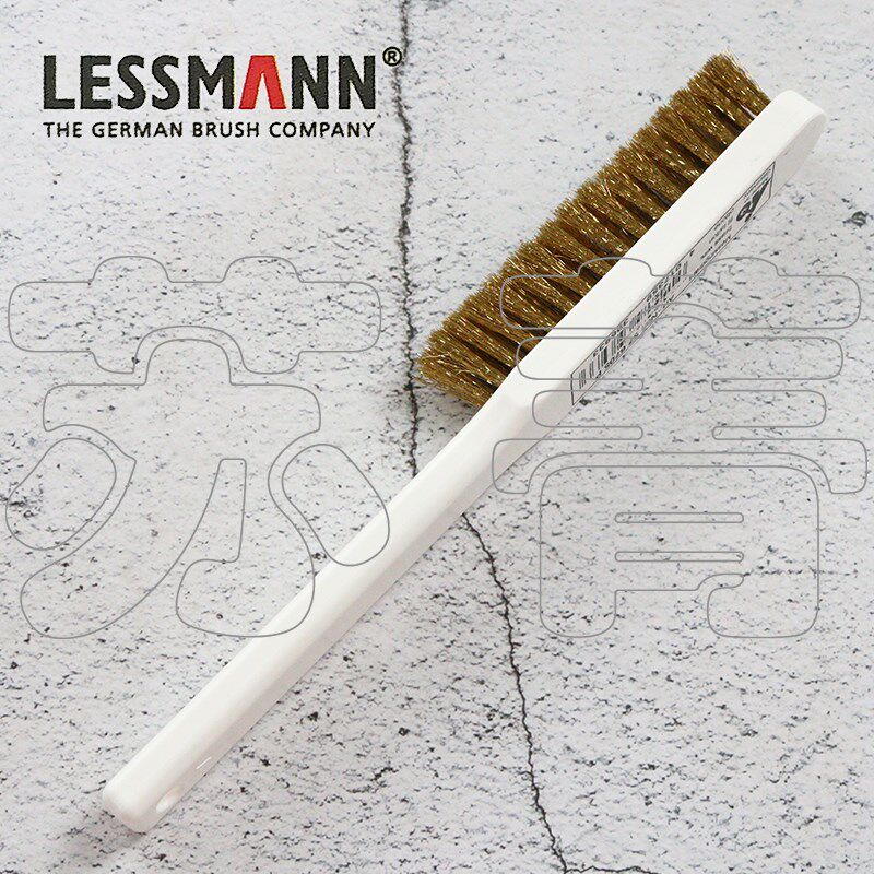 德国原装进口LESSMANN 细毛刷 黄铜丝 卷曲 0.15 mm 全长225mm
