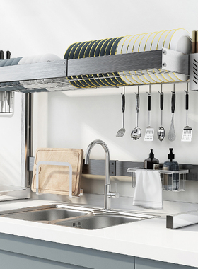 厨房水槽置物架304不锈钢碗架洗碗槽碗盘碗碟收纳层架水池沥水架