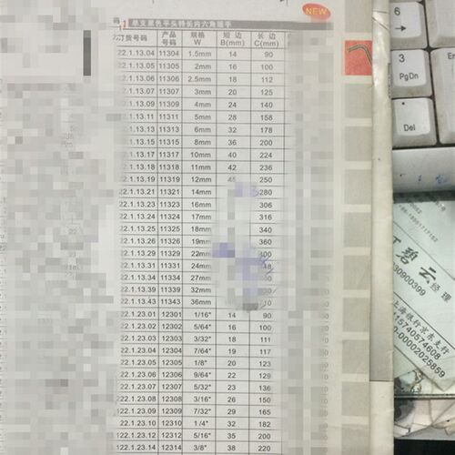 台湾SWELL 单支黑色平头特加长内六角扳手 六角匙 1.5-36MM
