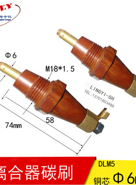 令仪DLY5牙嵌式电磁离合器碳刷DML5 6X20MM纺织设备电刷芯M18X1.5