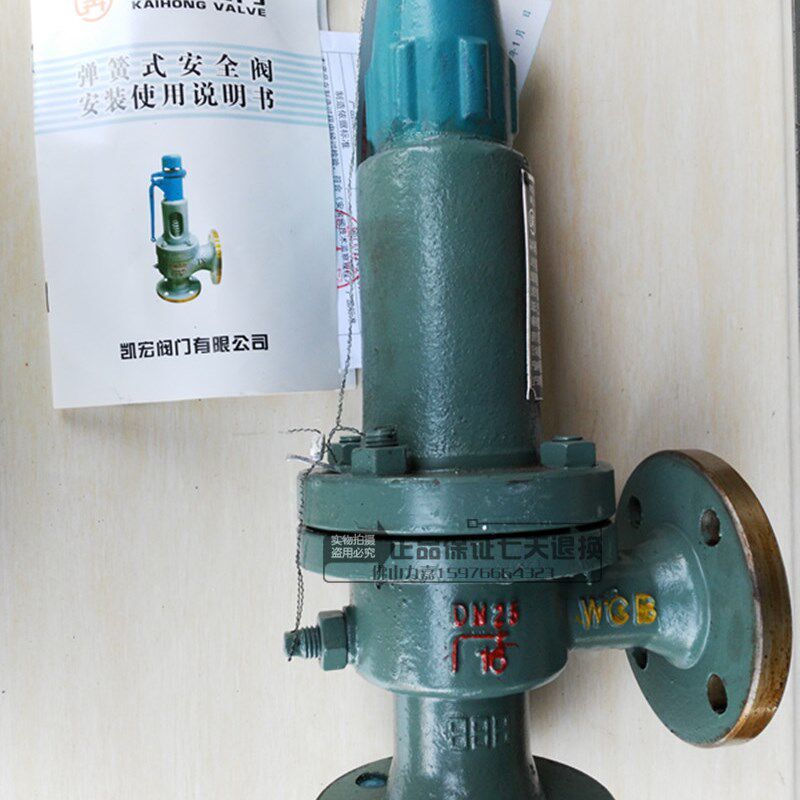 凯宏 奔牌 A42Y-16C 铸钢弹簧全启封闭式安全阀空气石油气弹簧阀