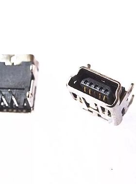沉板式USB MINI4脚全贴母座 迷你5P接口 miniusbMP3数据充电插座