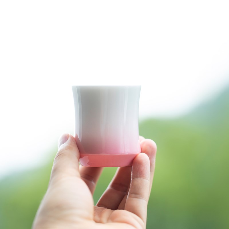 山水间青竹品茗杯酒杯手工高颜值陶瓷茶杯咖啡杯中式国风茶器酒器