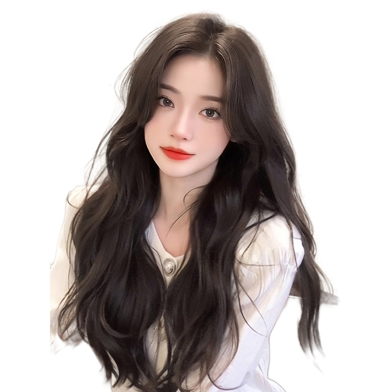假发女长发无痕接发片增发量蓬松真发全真人发三片式大波浪长卷发