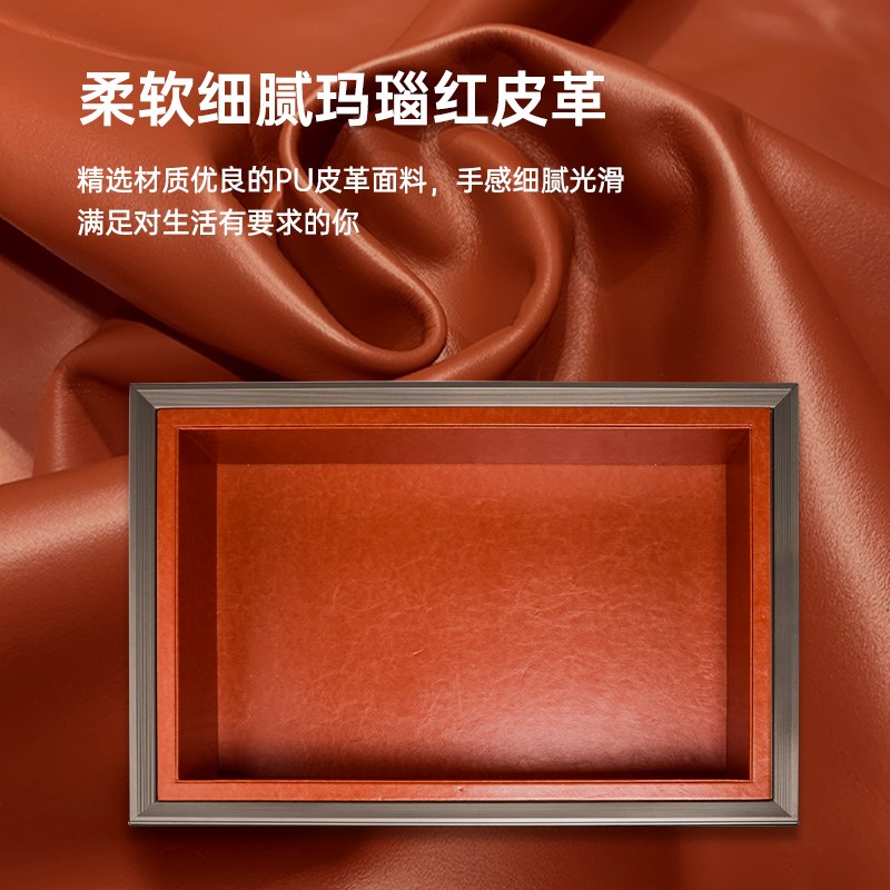 诗伟衣柜皮饰拉篮衣帽间抽屉式收纳筐衣物篮藤编柜内衣服储物推拉