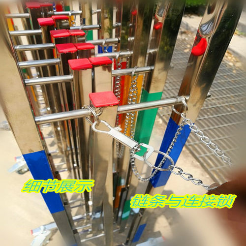 不锈钢伸缩围栏幼儿园商场安全防护栏工地道路施工户外折叠隔离栏