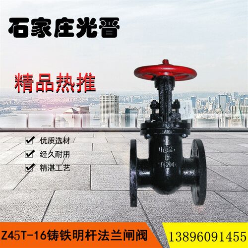 闸阀Z41T-16/10石家庄光晋JS铸铁法兰铜芯明杆排污水泵总阀DN100