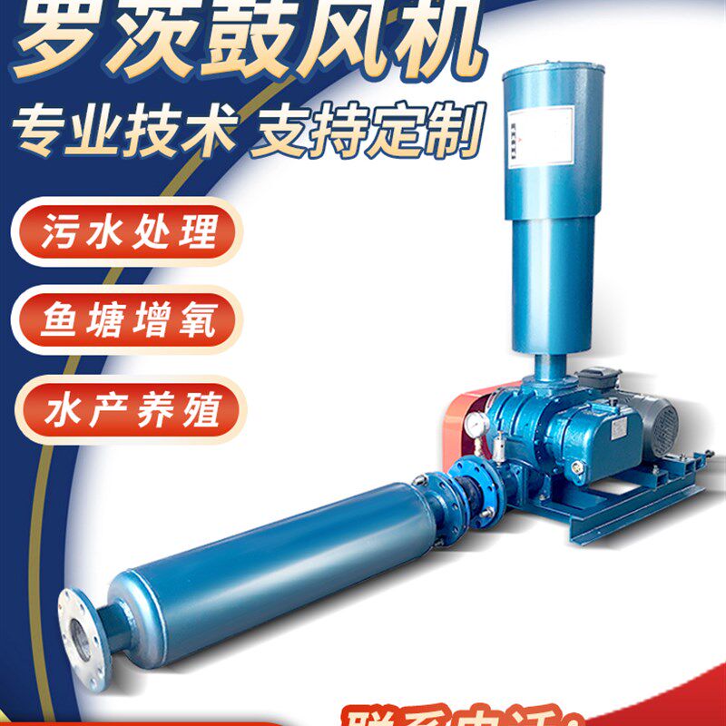 三叶罗茨鼓风机工业污水处理真空泵鱼塘增氧机曝气高压罗茨鼓风机